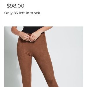 Lysse faux suede brown size L riding leggings